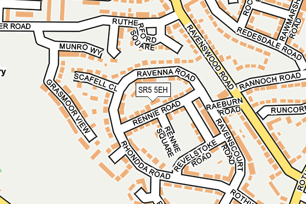 SR5 5EH map - OS OpenMap – Local (Ordnance Survey)