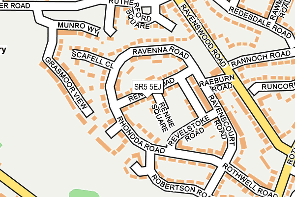 SR5 5EJ map - OS OpenMap – Local (Ordnance Survey)