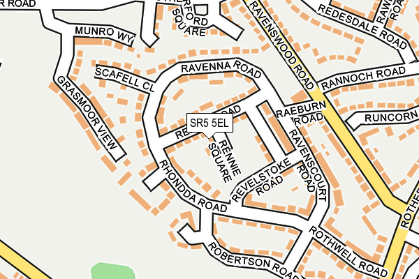 SR5 5EL map - OS OpenMap – Local (Ordnance Survey)