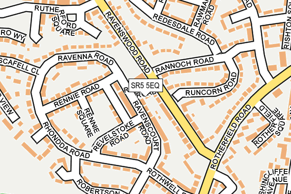 SR5 5EQ map - OS OpenMap – Local (Ordnance Survey)