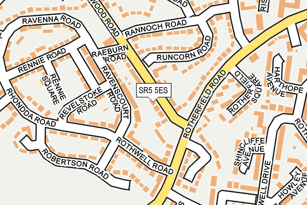 SR5 5ES map - OS OpenMap – Local (Ordnance Survey)