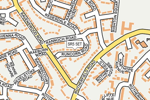 SR5 5ET map - OS OpenMap – Local (Ordnance Survey)