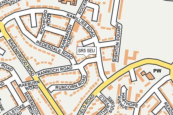 SR5 5EU map - OS OpenMap – Local (Ordnance Survey)