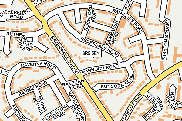 SR5 5EY map - OS OpenMap – Local (Ordnance Survey)