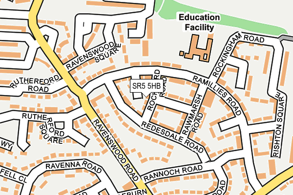 SR5 5HB map - OS OpenMap – Local (Ordnance Survey)