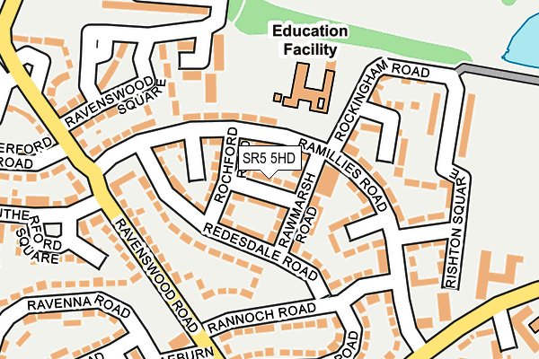 SR5 5HD map - OS OpenMap – Local (Ordnance Survey)