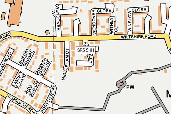 SR5 5HH map - OS OpenMap – Local (Ordnance Survey)