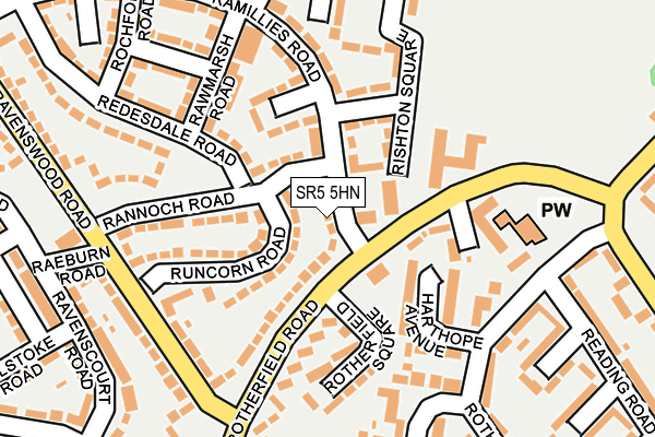 SR5 5HN map - OS OpenMap – Local (Ordnance Survey)