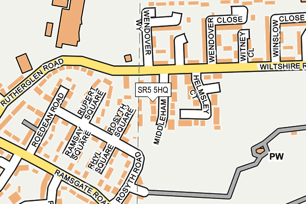 SR5 5HQ map - OS OpenMap – Local (Ordnance Survey)