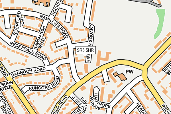 SR5 5HR map - OS OpenMap – Local (Ordnance Survey)