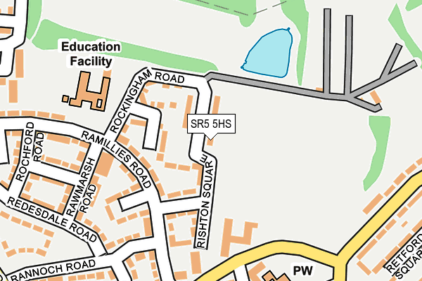 SR5 5HS map - OS OpenMap – Local (Ordnance Survey)