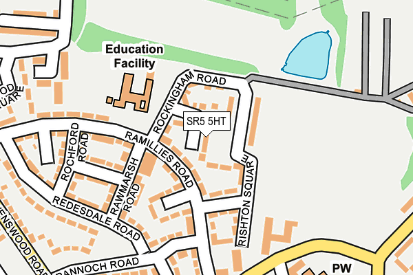 SR5 5HT map - OS OpenMap – Local (Ordnance Survey)