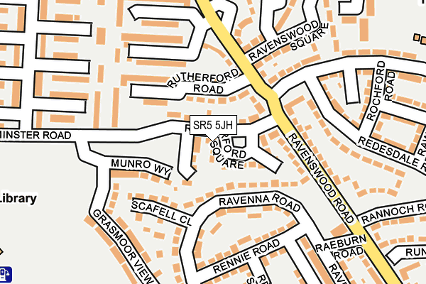 SR5 5JH map - OS OpenMap – Local (Ordnance Survey)
