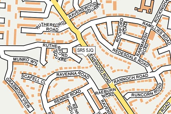 SR5 5JQ map - OS OpenMap – Local (Ordnance Survey)