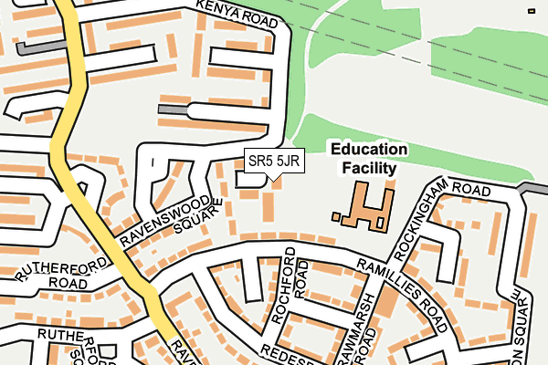 SR5 5JR map - OS OpenMap – Local (Ordnance Survey)