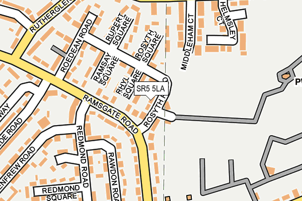 SR5 5LA map - OS OpenMap – Local (Ordnance Survey)