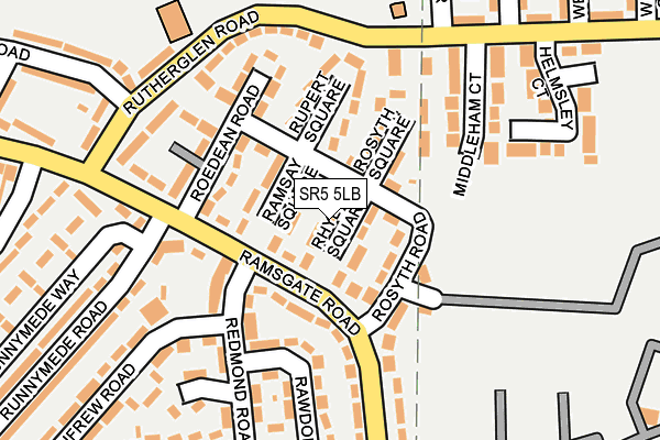 SR5 5LB map - OS OpenMap – Local (Ordnance Survey)