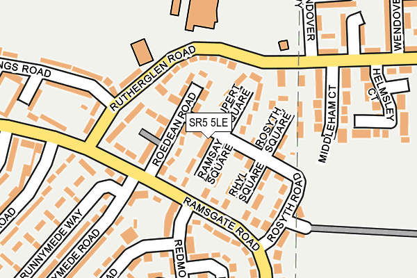 SR5 5LE map - OS OpenMap – Local (Ordnance Survey)