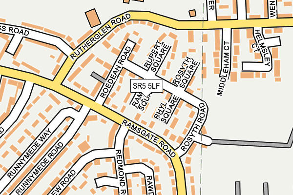 SR5 5LF map - OS OpenMap – Local (Ordnance Survey)