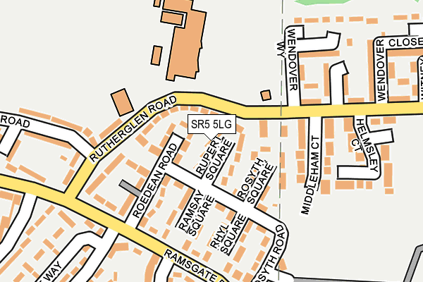 SR5 5LG map - OS OpenMap – Local (Ordnance Survey)
