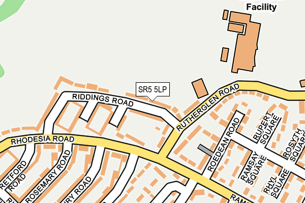 SR5 5LP map - OS OpenMap – Local (Ordnance Survey)