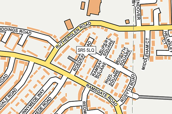 SR5 5LQ map - OS OpenMap – Local (Ordnance Survey)