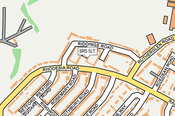 SR5 5LT map - OS OpenMap – Local (Ordnance Survey)