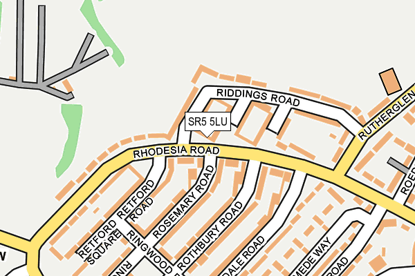 SR5 5LU map - OS OpenMap – Local (Ordnance Survey)