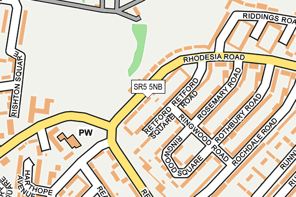 SR5 5NB map - OS OpenMap – Local (Ordnance Survey)