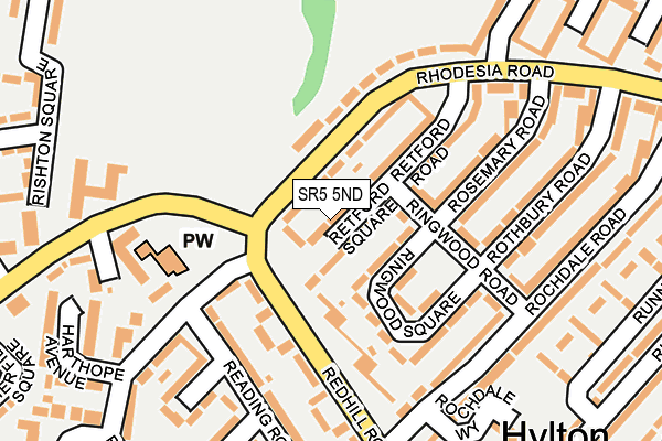 SR5 5ND map - OS OpenMap – Local (Ordnance Survey)