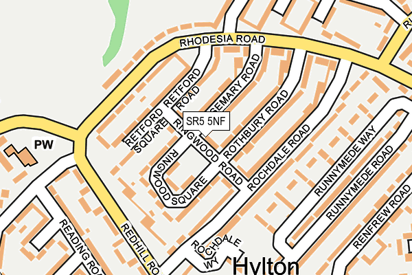 SR5 5NF map - OS OpenMap – Local (Ordnance Survey)