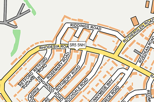 SR5 5NH map - OS OpenMap – Local (Ordnance Survey)