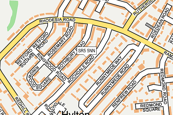 SR5 5NN map - OS OpenMap – Local (Ordnance Survey)