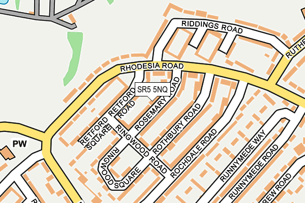 SR5 5NQ map - OS OpenMap – Local (Ordnance Survey)