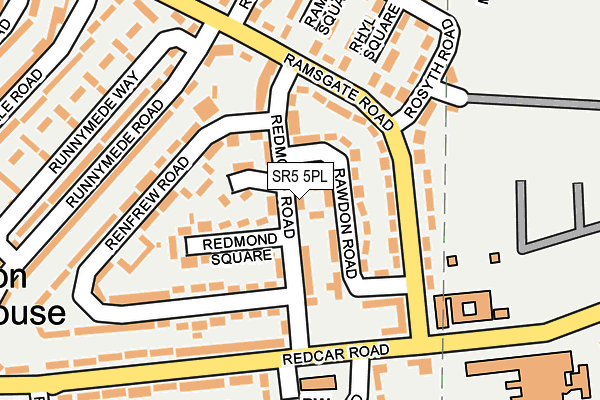 SR5 5PL map - OS OpenMap – Local (Ordnance Survey)