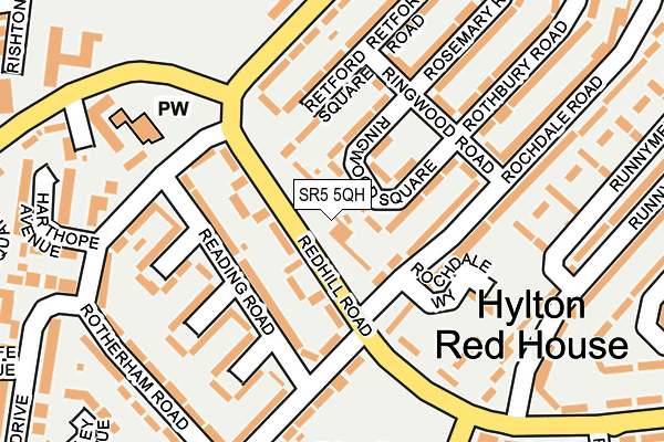 SR5 5QH map - OS OpenMap – Local (Ordnance Survey)