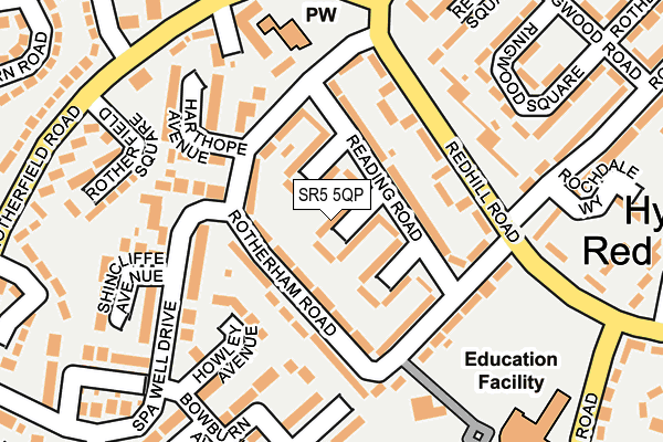 SR5 5QP map - OS OpenMap – Local (Ordnance Survey)