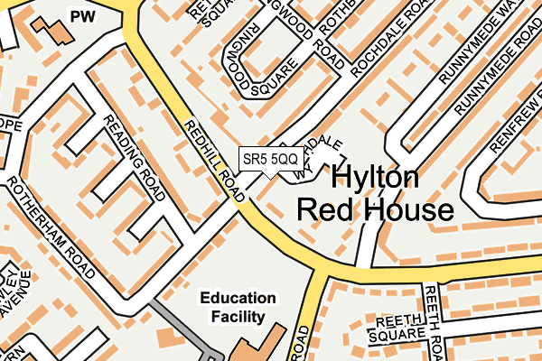 SR5 5QQ map - OS OpenMap – Local (Ordnance Survey)