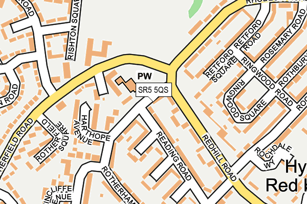 SR5 5QS map - OS OpenMap – Local (Ordnance Survey)