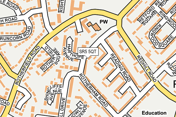 SR5 5QT map - OS OpenMap – Local (Ordnance Survey)