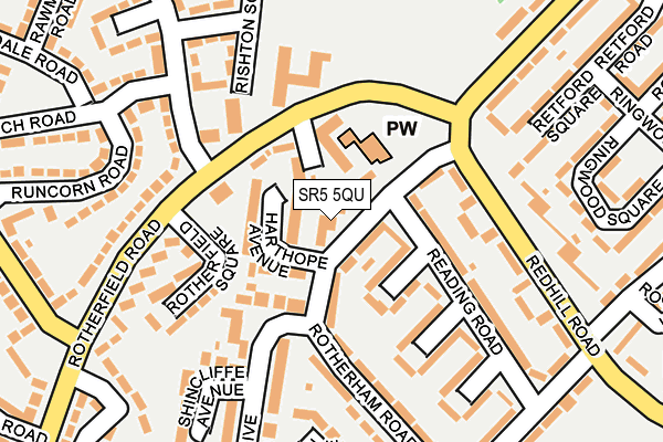 SR5 5QU map - OS OpenMap – Local (Ordnance Survey)