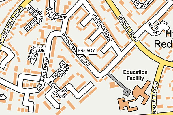 SR5 5QY map - OS OpenMap – Local (Ordnance Survey)