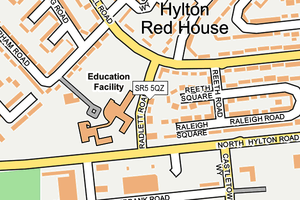 SR5 5QZ map - OS OpenMap – Local (Ordnance Survey)