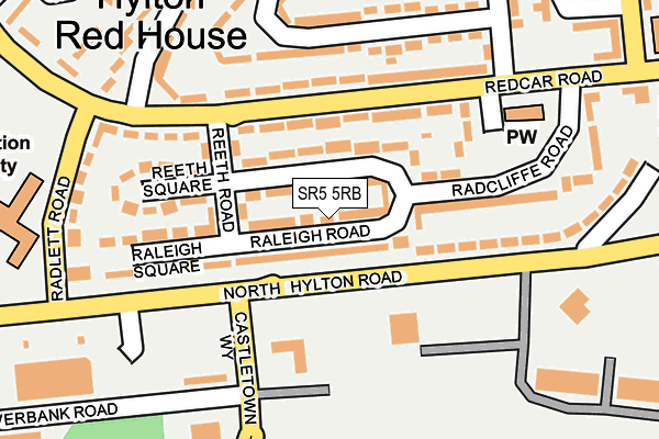 SR5 5RB map - OS OpenMap – Local (Ordnance Survey)