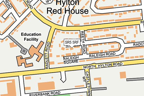 SR5 5RF map - OS OpenMap – Local (Ordnance Survey)