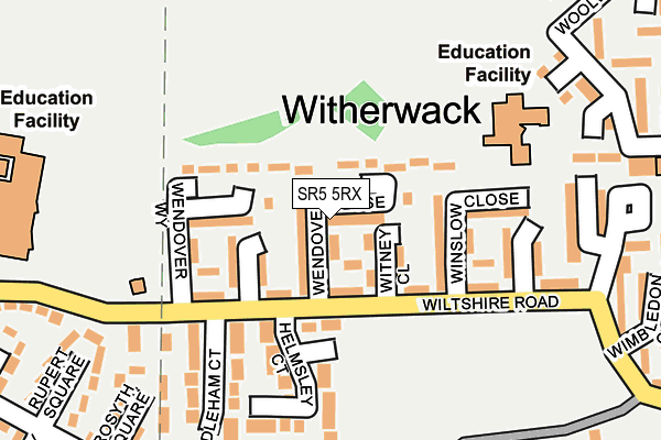 SR5 5RX map - OS OpenMap – Local (Ordnance Survey)