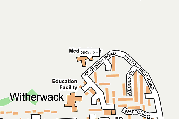 SR5 5SF map - OS OpenMap – Local (Ordnance Survey)