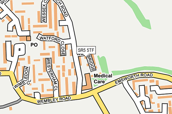 SR5 5TF map - OS OpenMap – Local (Ordnance Survey)