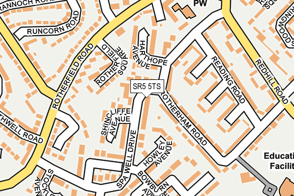 SR5 5TS map - OS OpenMap – Local (Ordnance Survey)