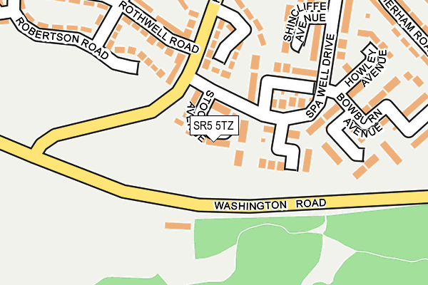 SR5 5TZ map - OS OpenMap – Local (Ordnance Survey)